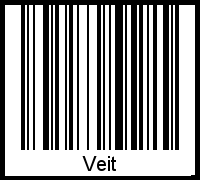 Der Voname Veit als Barcode und QR-Code