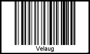 Barcode des Vornamen Velaug