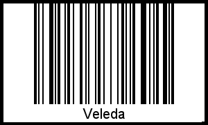 Barcode des Vornamen Veleda