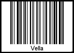 Barcode des Vornamen Vella