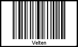 Barcode des Vornamen Velten