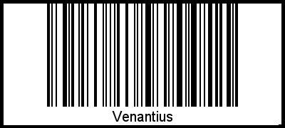 Der Voname Venantius als Barcode und QR-Code