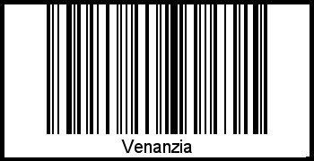 Der Voname Venanzia als Barcode und QR-Code