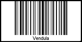 Barcode des Vornamen Vendula