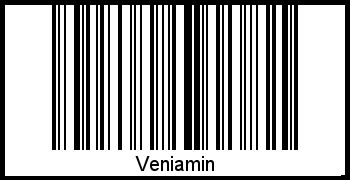 Der Voname Veniamin als Barcode und QR-Code