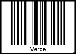 Barcode des Vornamen Verce
