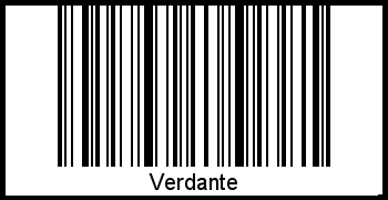 Interpretation von Verdante als Barcode