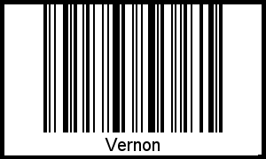 Interpretation von Vernon als Barcode