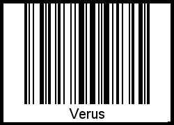 Barcode des Vornamen Verus