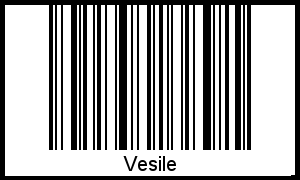 Barcode des Vornamen Vesile