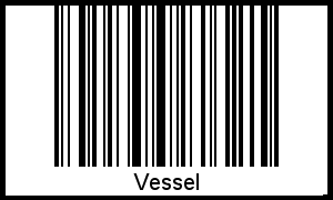 Barcode des Vornamen Vessel