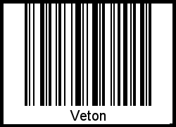 Veton als Barcode und QR-Code