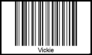 Barcode des Vornamen Vickie