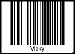 Vicky als Barcode und QR-Code