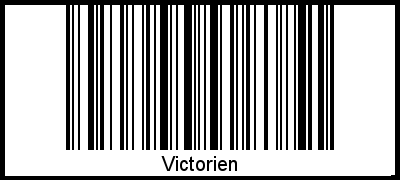 Der Voname Victorien als Barcode und QR-Code