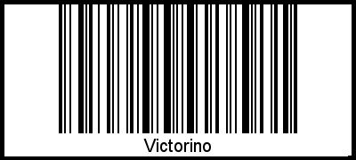 Der Voname Victorino als Barcode und QR-Code
