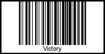 Interpretation von Victory als Barcode