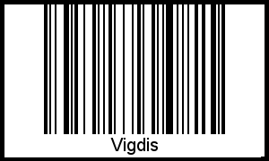 Interpretation von Vigdis als Barcode