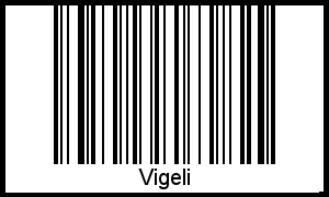 Vigeli als Barcode und QR-Code