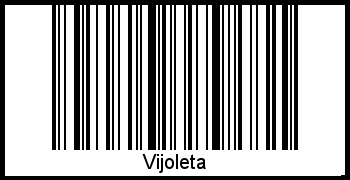 Vijoleta als Barcode und QR-Code