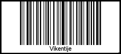 Vikentije als Barcode und QR-Code