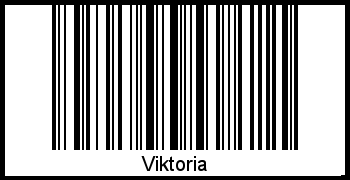 Viktoria als Barcode und QR-Code