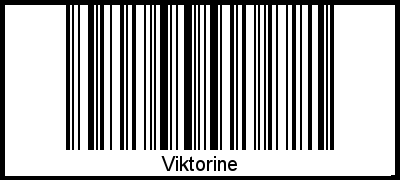 Barcode des Vornamen Viktorine