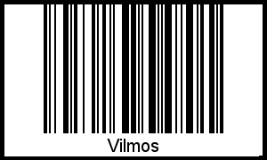 Der Voname Vilmos als Barcode und QR-Code