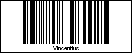 Barcode des Vornamen Vincentius