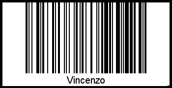 Interpretation von Vincenzo als Barcode