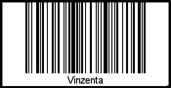 Der Voname Vinzenta als Barcode und QR-Code