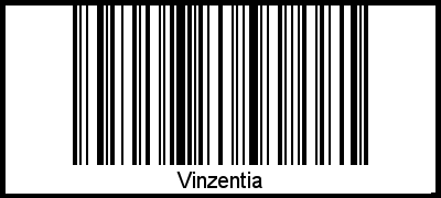 Der Voname Vinzentia als Barcode und QR-Code