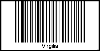 Virgilia als Barcode und QR-Code