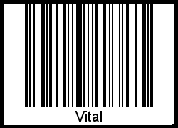 Barcode des Vornamen Vital