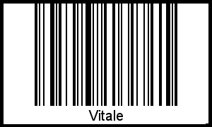 Der Voname Vitale als Barcode und QR-Code