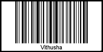 Interpretation von Vithusha als Barcode
