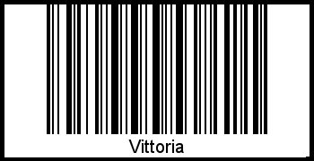 Der Voname Vittoria als Barcode und QR-Code
