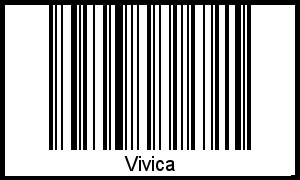 Der Voname Vivica als Barcode und QR-Code