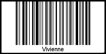 Der Voname Vivienne als Barcode und QR-Code