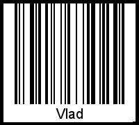 Barcode des Vornamen Vlad