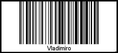Interpretation von Vladimiro als Barcode