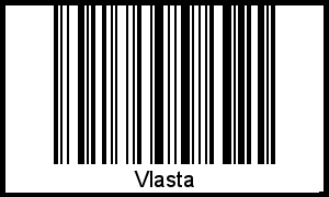 Barcode des Vornamen Vlasta