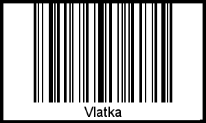 Der Voname Vlatka als Barcode und QR-Code