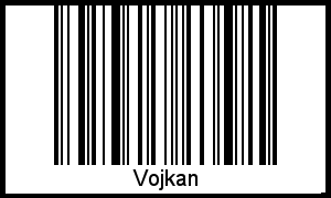 Der Voname Vojkan als Barcode und QR-Code