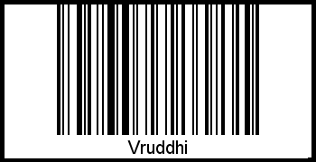 Vruddhi als Barcode und QR-Code