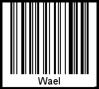 Wael als Barcode und QR-Code