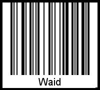 Barcode des Vornamen Waid