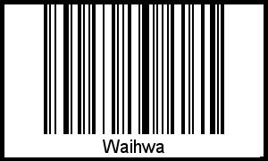 Waihwa als Barcode und QR-Code