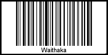 Der Voname Waithaka als Barcode und QR-Code