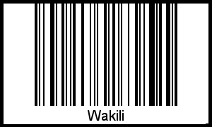 Interpretation von Wakili als Barcode